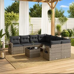 9 Piece Outdoor Furniture Set - Dimensions and Materials