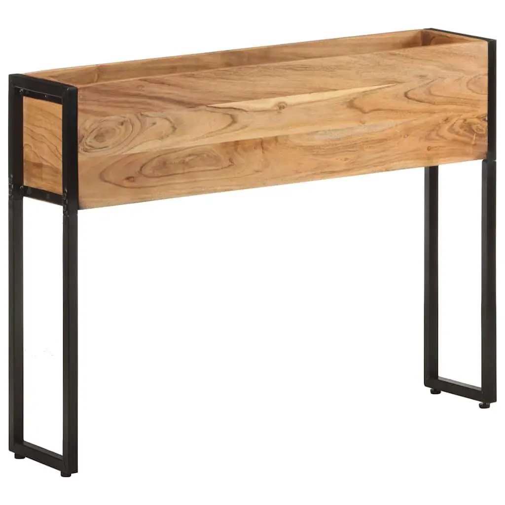 Wooden Planter Box for Garden 90x20x68cm Raised Bed for Flowers Vegetables Herbs