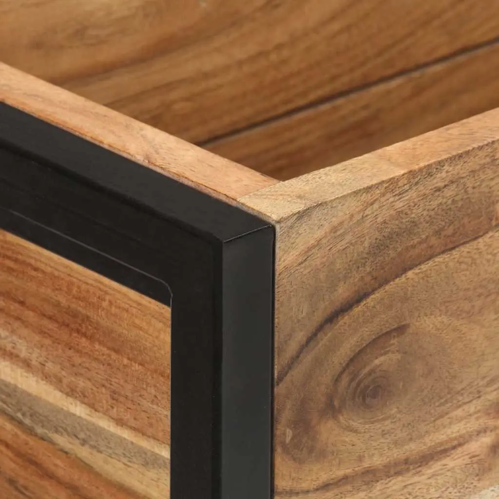Wooden Planter Box for Garden 90x20x68cm Raised Bed for Flowers Vegetables Herbs