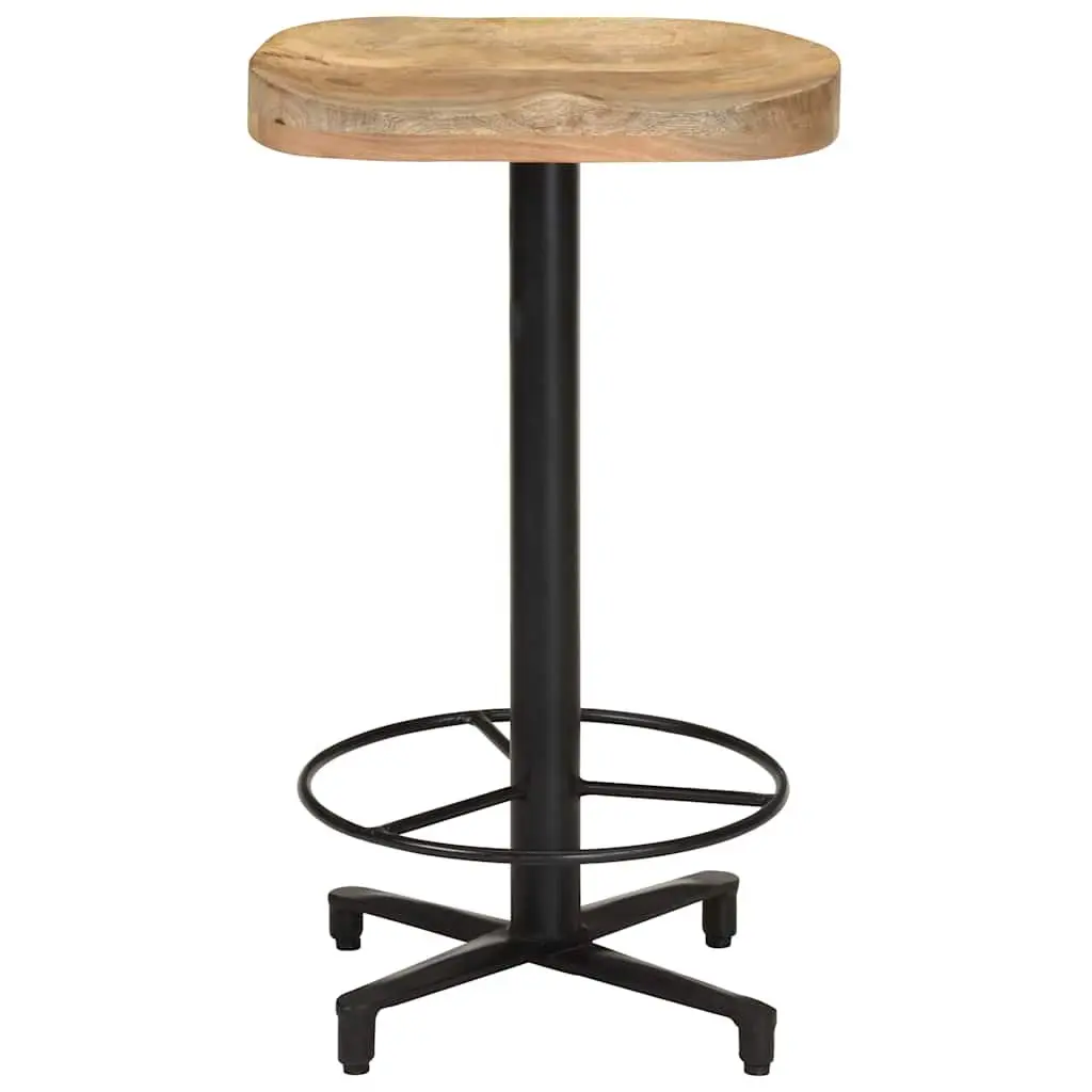 Bar Stools 2 pcs 66 cm Brown Wood Counter Height Seating Footrest