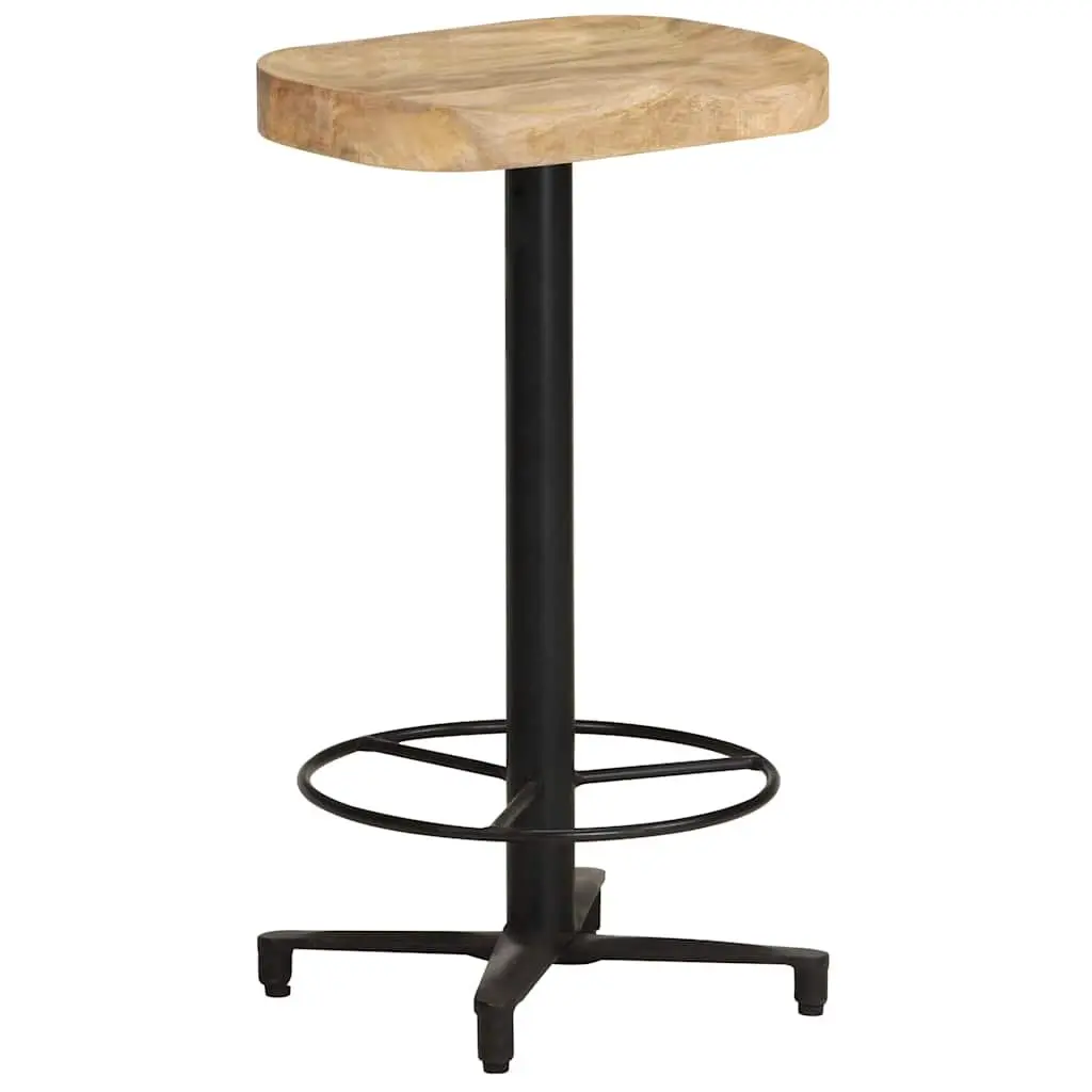 Bar Stools 2 pcs 66 cm Brown Wood Counter Height Seating Footrest