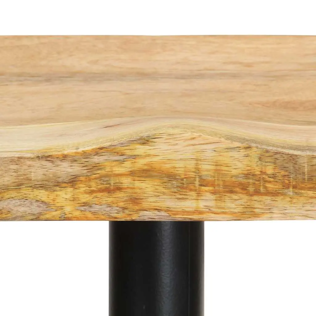 Bar Stools 2 pcs 52 cm Solid Mango Wood Brown Kitchen Counter Seating Footrest