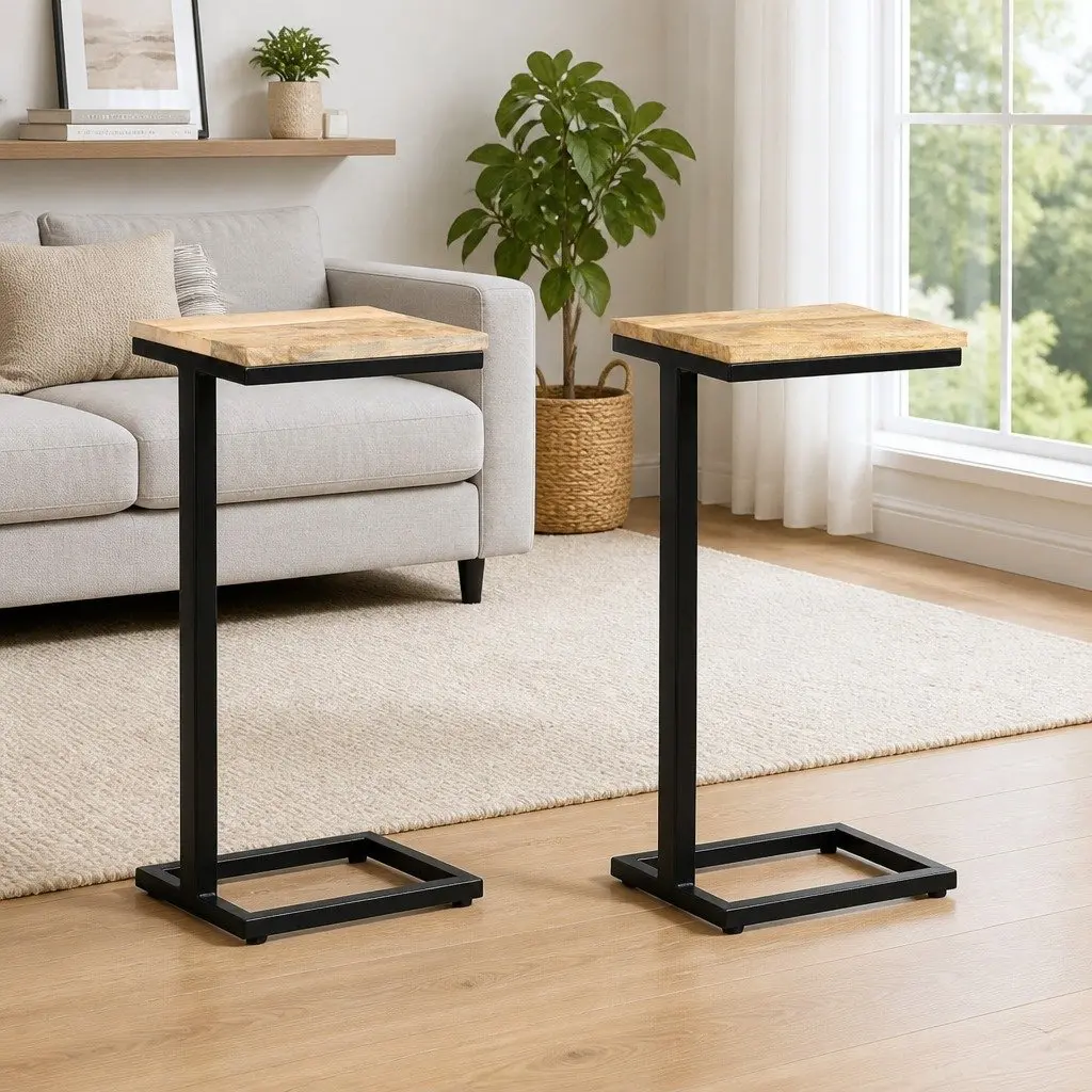 Side Tables 2 pcs End Table Accent Furniture Living Room Bedroom Decor Set
