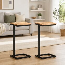 End Table Dimensions: 31.5x24.5x64.5cm in Brown