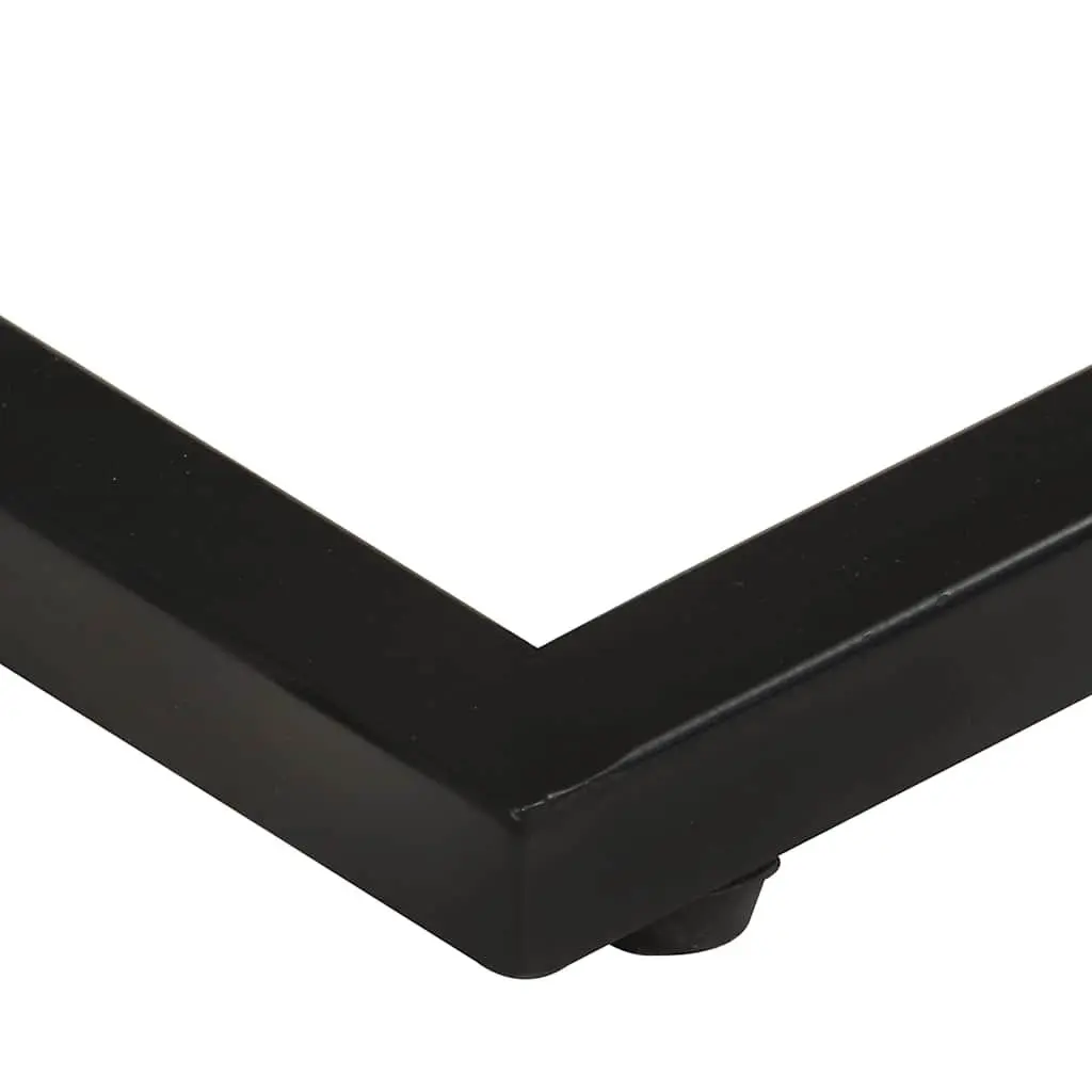 Reclaimed Wood End Tables 2 Piece Brown Side Tables with Powder Coated Iron Legs for Living Room