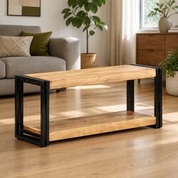 TV Cabinet 90x30x40 cm Brown Solid Acacia Wood Shelf Storage Unit