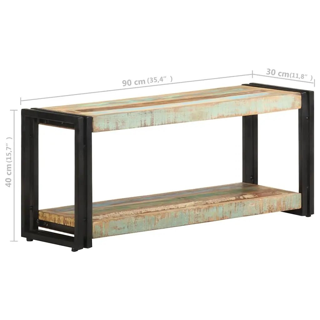 TV Cabinet Living Room 90x30x40cm Solid Reclaimed Wood Vintage Storage Sideboard