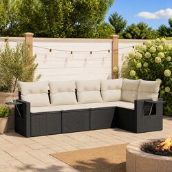 5 Piece Outdoor Sofa Set: Dimensions and Materials Inside