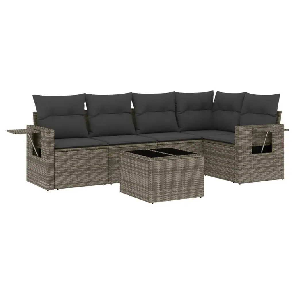 6-Piece Modular Outdoor Sofa Set in Grey