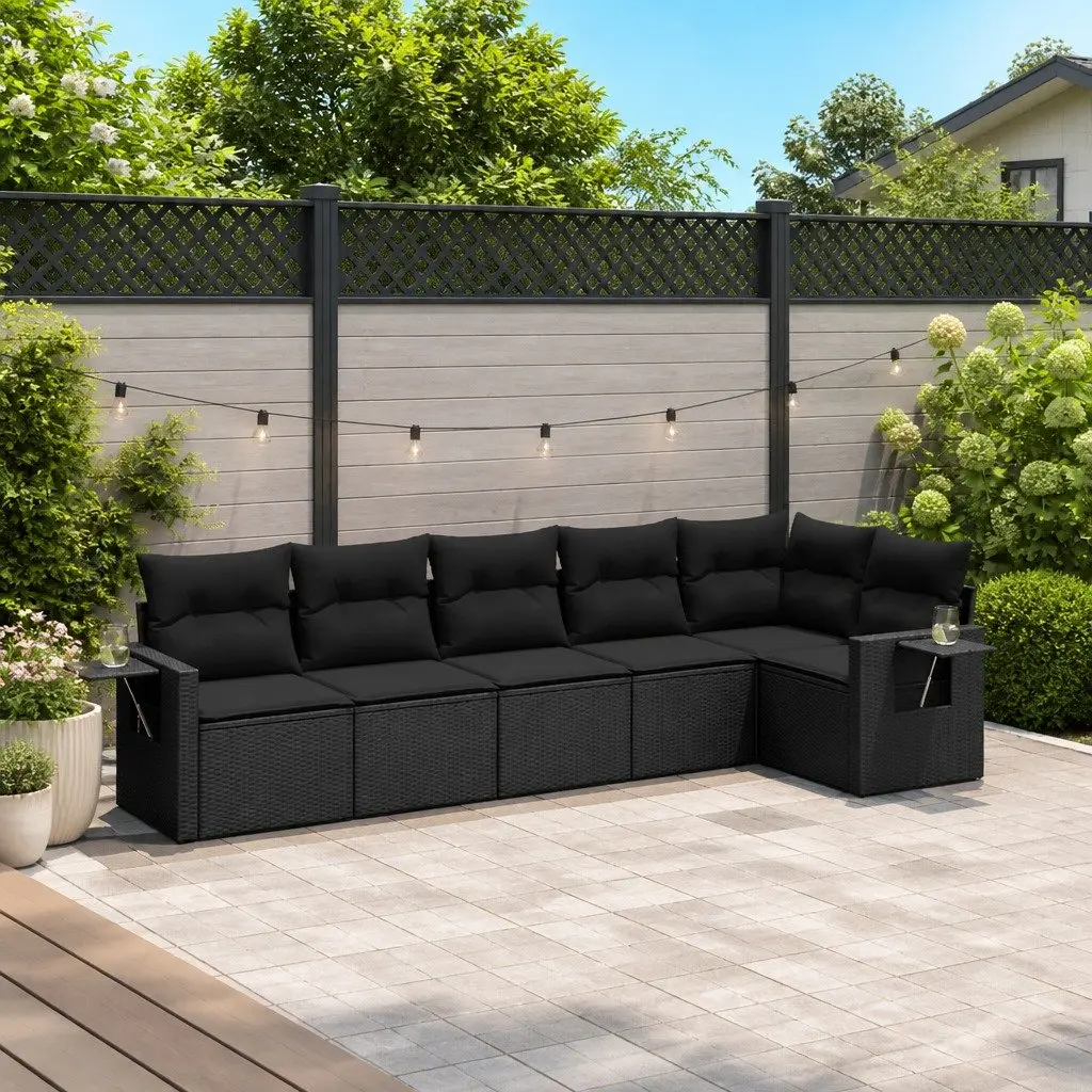 6 Piece Modular Garden Sofa Set with Cushions