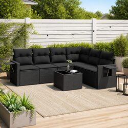 Specifications of 7 Piece Black Garden Sofa Set