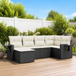 Specifications of 6 Piece Outdoor Garden Sofa Set in Black