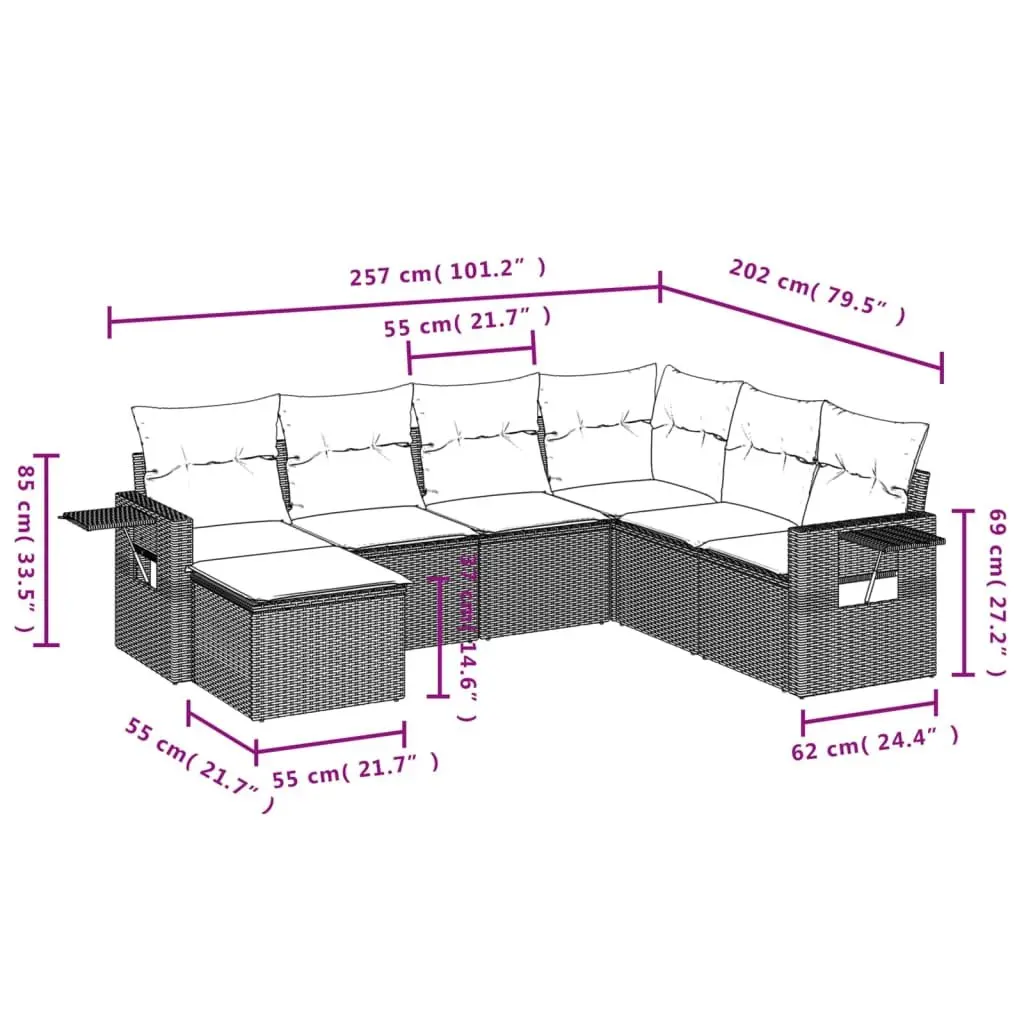 7 Piece Garden Sofa Set