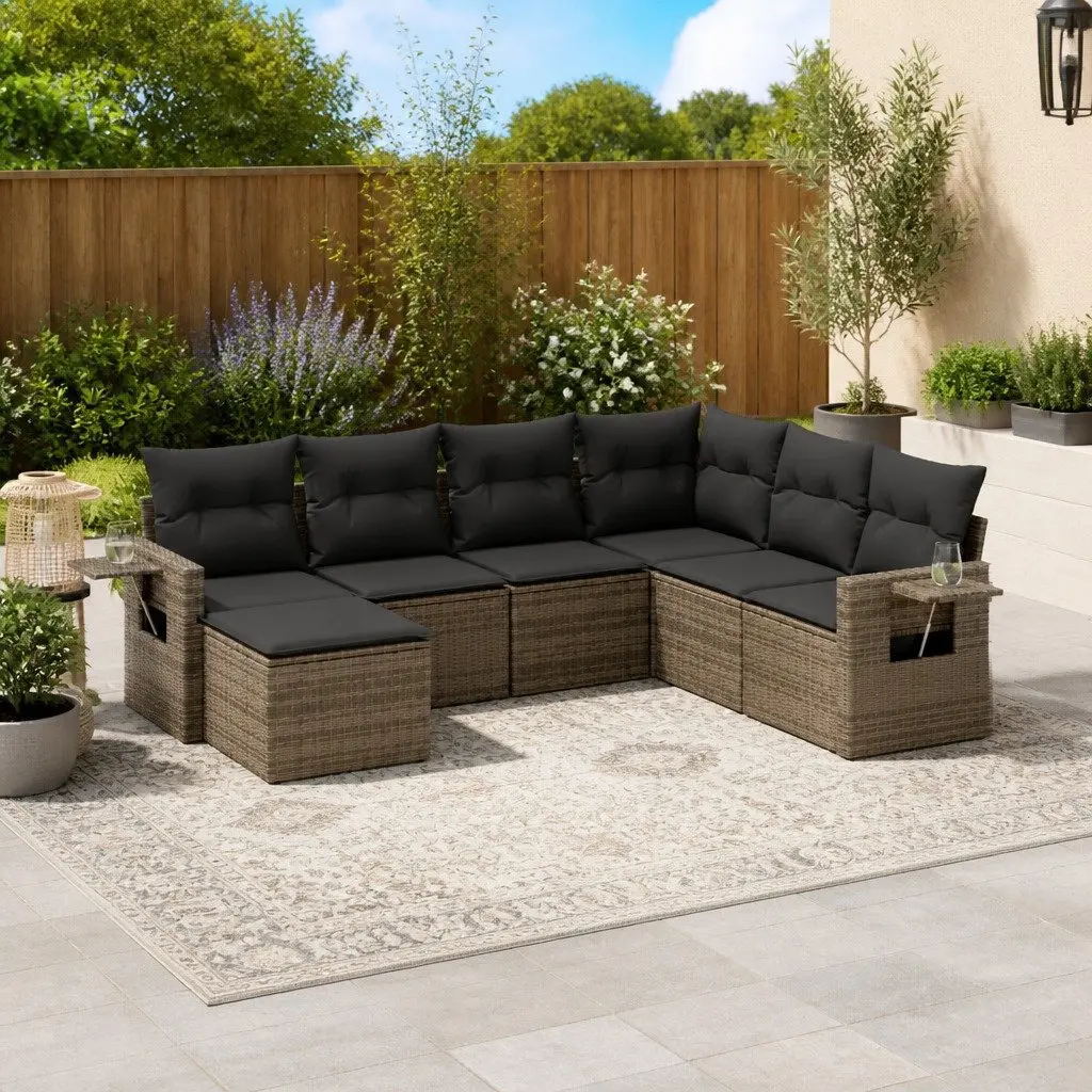 7-Piece Outdoor Sofa Set in Grey