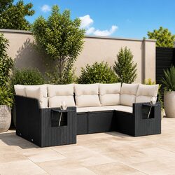 Specifications of 6 Piece Black Modular Garden Sofa Set