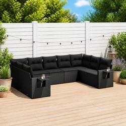 Specifications of 9-Piece Modular Outdoor Sofa Set - Black