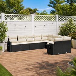 Detailed Specs of the Modular Black Garden Sofa Set