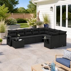 Modular Garden Sofa Set - 10 Pieces of Outdoor Furniture
