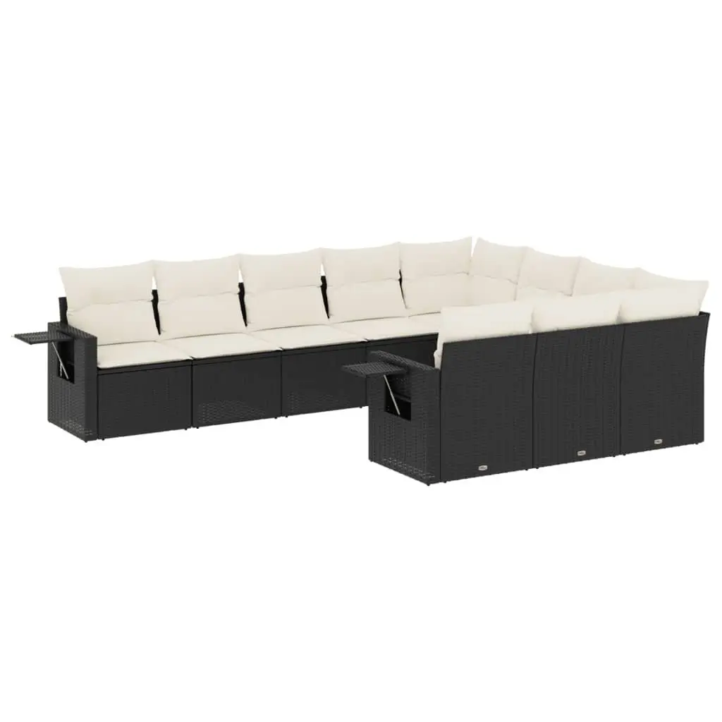 10-Piece Black Modular Sofa Set