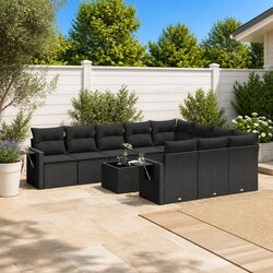 Specifications of Black Rattan Garden Sofa Set 11 Pieces
