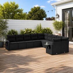Garden Sofa Set: 10 Pieces of Durable PE Rattan Furniture