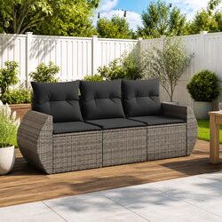Specifications of Grey Poly Rattan 3 Piece Sofa Set