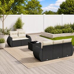 Specifications for the Black 6-Piece Garden Sofa Set