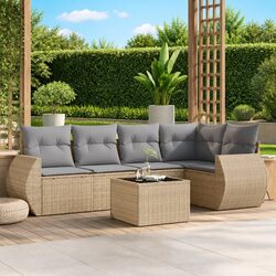 Specifications of 6 Piece Garden Sofa Set with Cushions