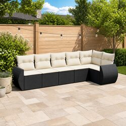 6 Piece Garden Sofa Set: Durable Poly Rattan Design