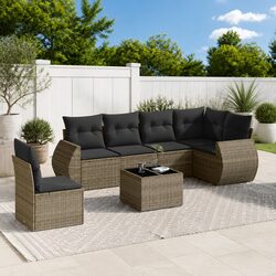 Detailed Specs: 7-Piece Garden Sofa Set with Cushions