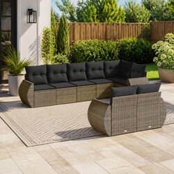 Specifications of 8 Piece Outdoor Garden Sofa Set in Grey Rattan