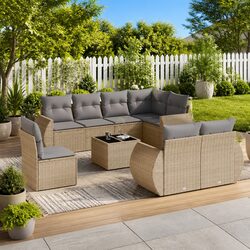9-Piece Outdoor Sectional Sofa Set: Specs & Materials