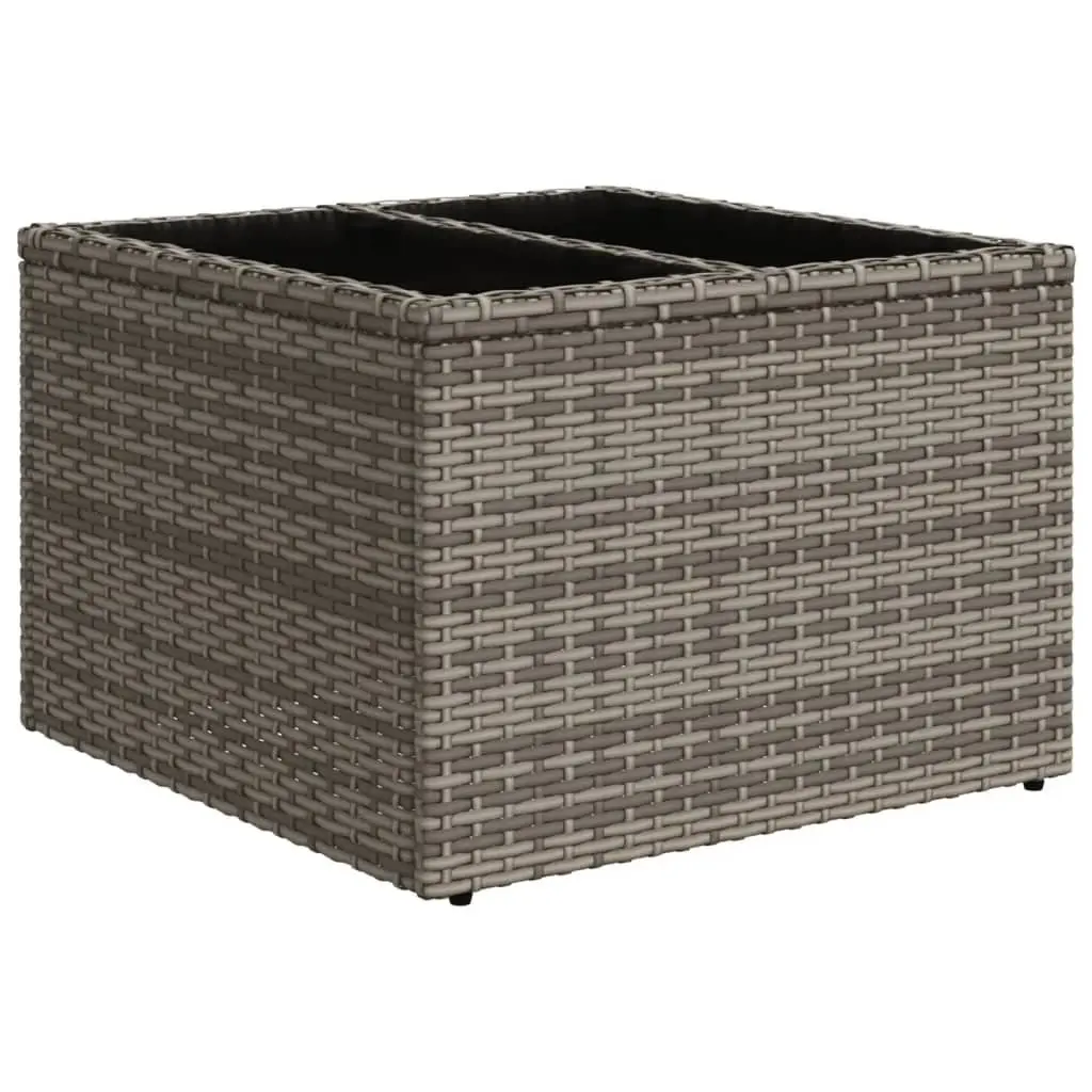 Outdoor Sectional Sofa Set 9 Piece Grey Poly Rattan Garden Furniture Patio