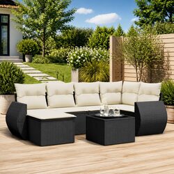 Specifications of the 7-Piece Black Outdoor Sectional Sofa Set