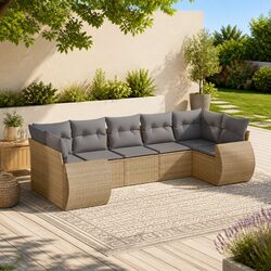 Specifications of 7 Piece Outdoor Sofa Set in Beige