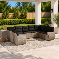 9-Piece Grey Outdoor Sofa Set: Specs & Details