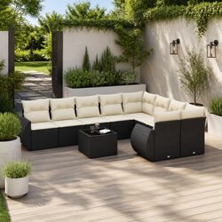 Specifications of the 10-Piece Black Outdoor Sofa Set