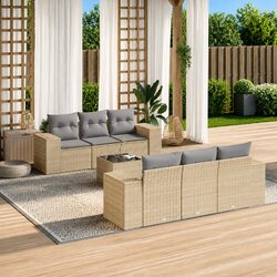 Specifications of 7 Piece Beige Garden Sofa Set