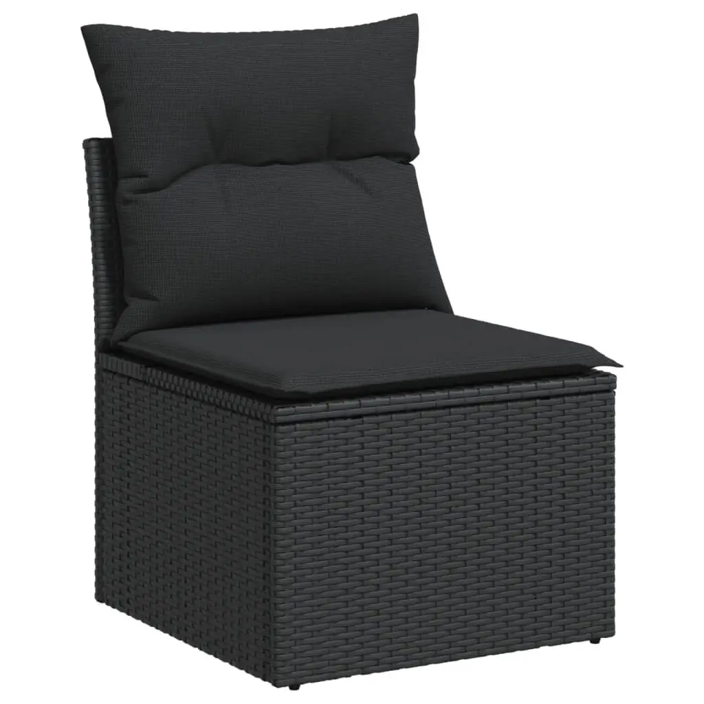 Black Modular Outdoor Sectional Sofa Set