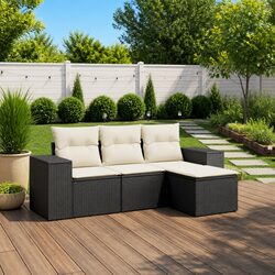 Specifications of 4 Piece Black Outdoor Sectional Sofa Set