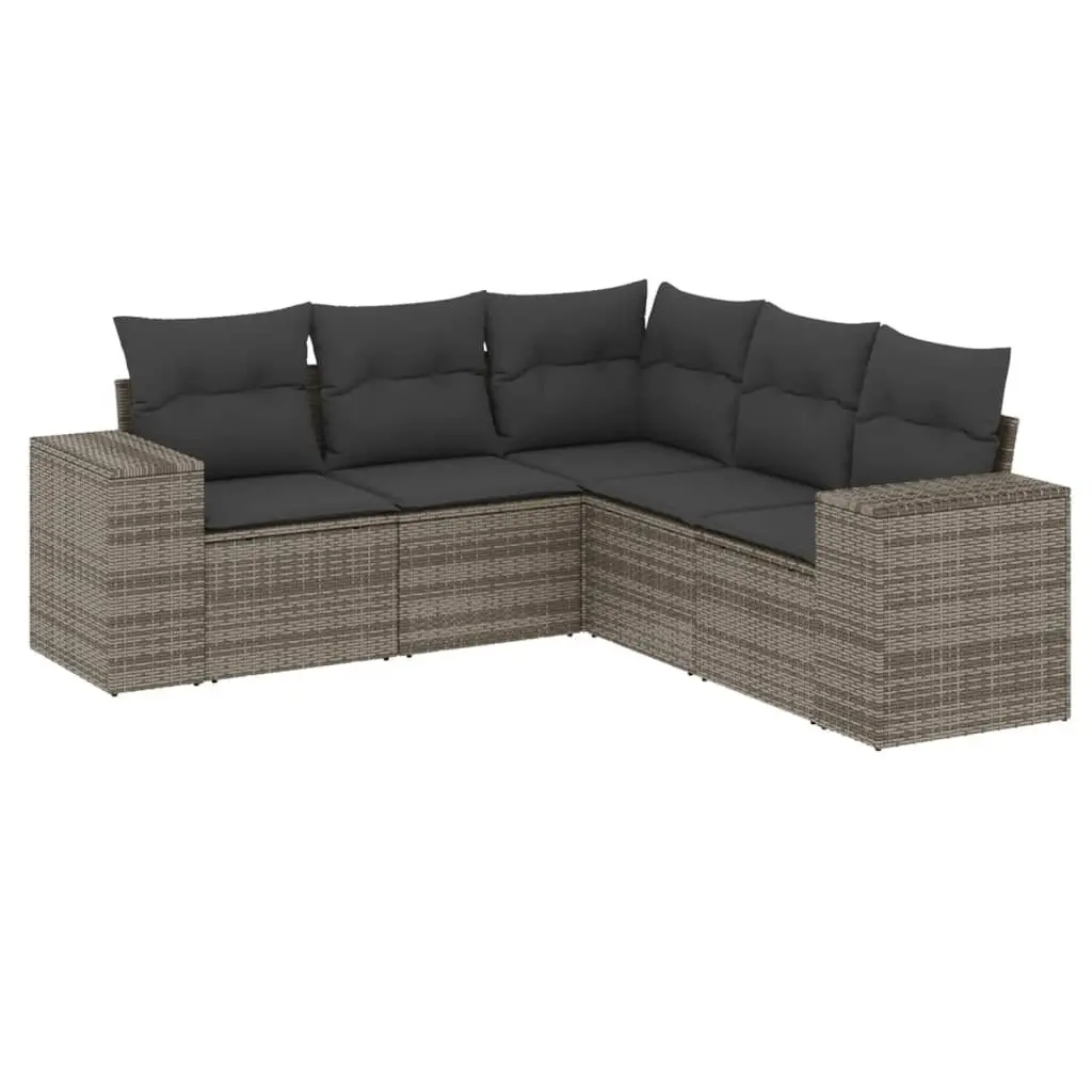 Garden Sofa Set 5 Piece Outdoor Furniture Patio Seating Grey