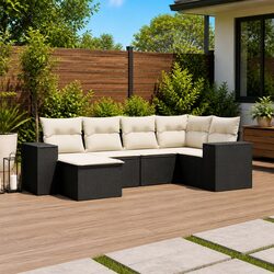 Modular 6-Piece Outdoor Furniture Set with Cushions