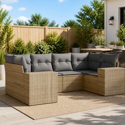 Specifications of 6 Piece Outdoor Sofa Set in Beige