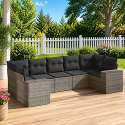 Specifications of 7 Piece Garden Sofa Set in Grey Rattan
