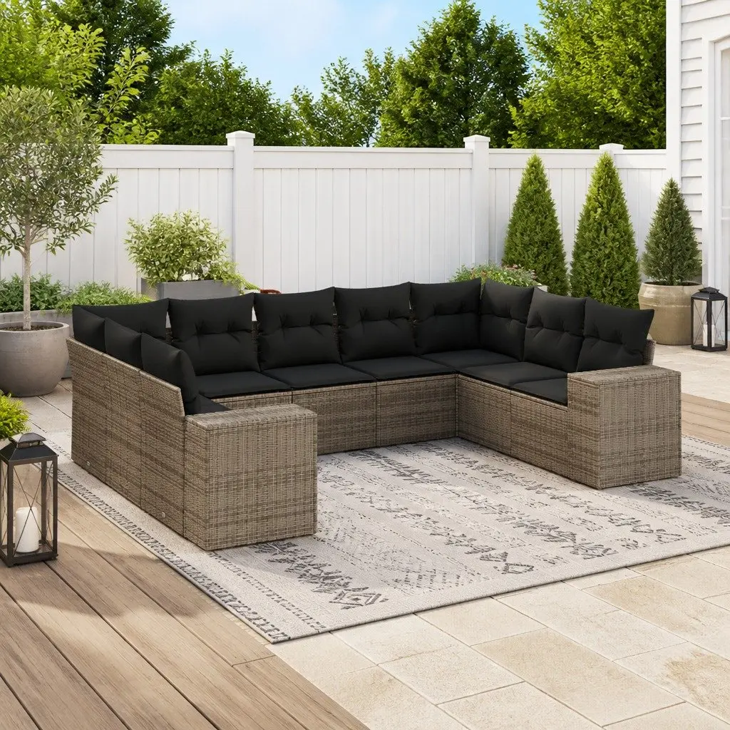 Garden Sofa Set Outdoor Furniture Patio Lounge Sectional 9 Piece