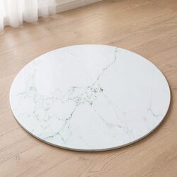 Specifications of Ø50cm White Marble Design Tempered Glass Table Top