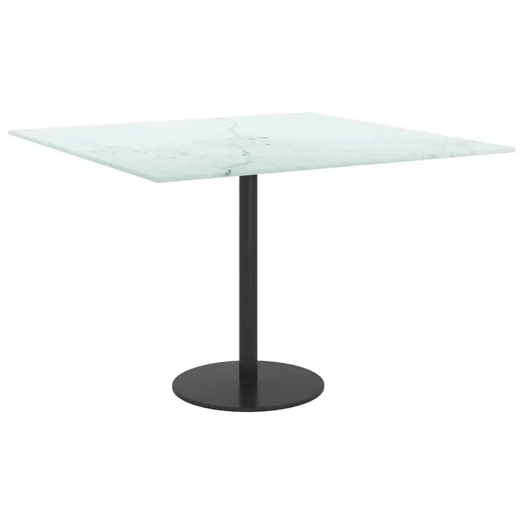 60x60 cm Tempered Glass Table Top with Marble Pattern