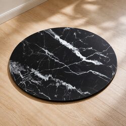 Specifications of Round Black Marble Design Glass Table Top 50cm