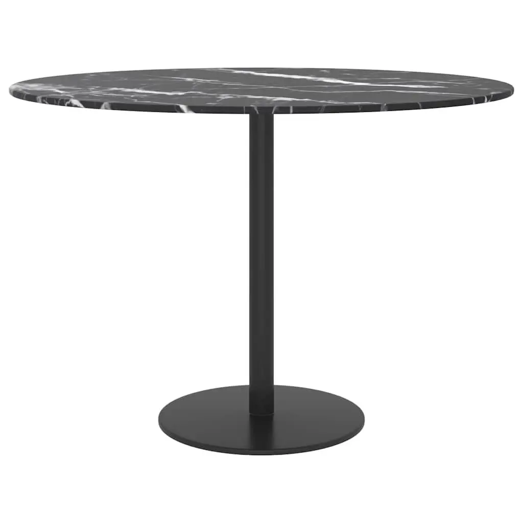 60cm Round Tempered Glass Table Top with Marble Pattern