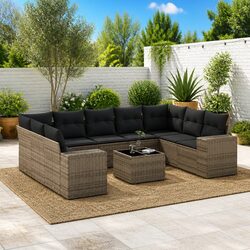Specifications of the 10 Piece Grey Garden Sofa Set